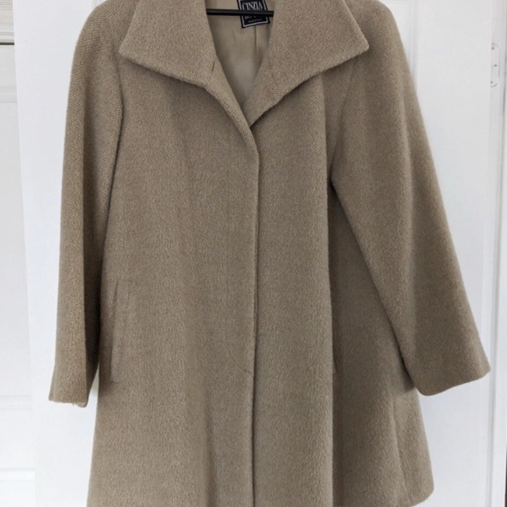 Vintage Cinzia Rocca Women’s Coat Jacket Mohair Wool Alpaca Sz 10 Swing Rare